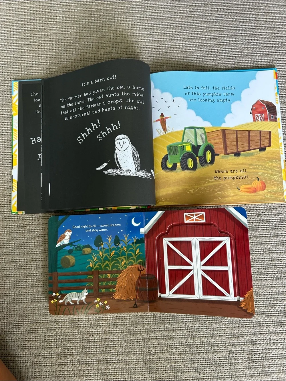 On The Farm Shine a Light book & John Deer Pop Up
